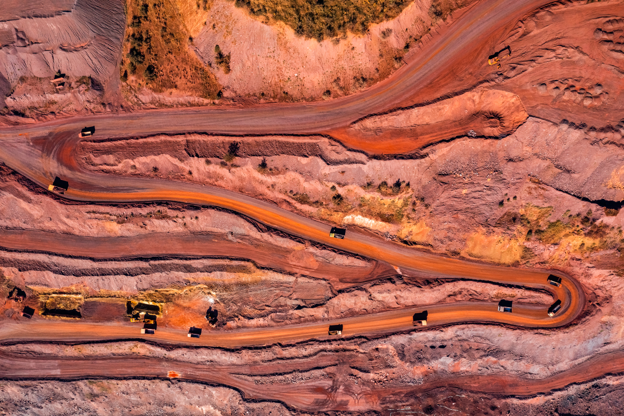 Aerial view of quarry